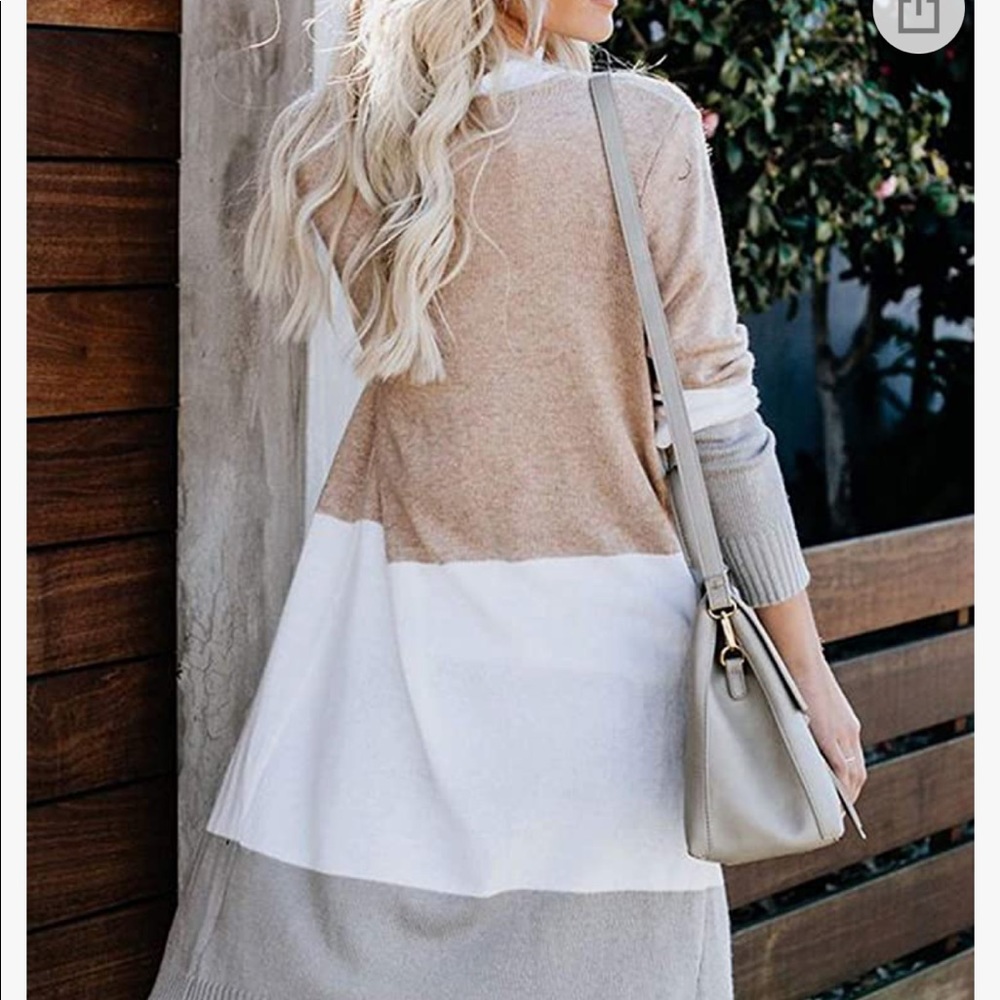 Long striped cardigan